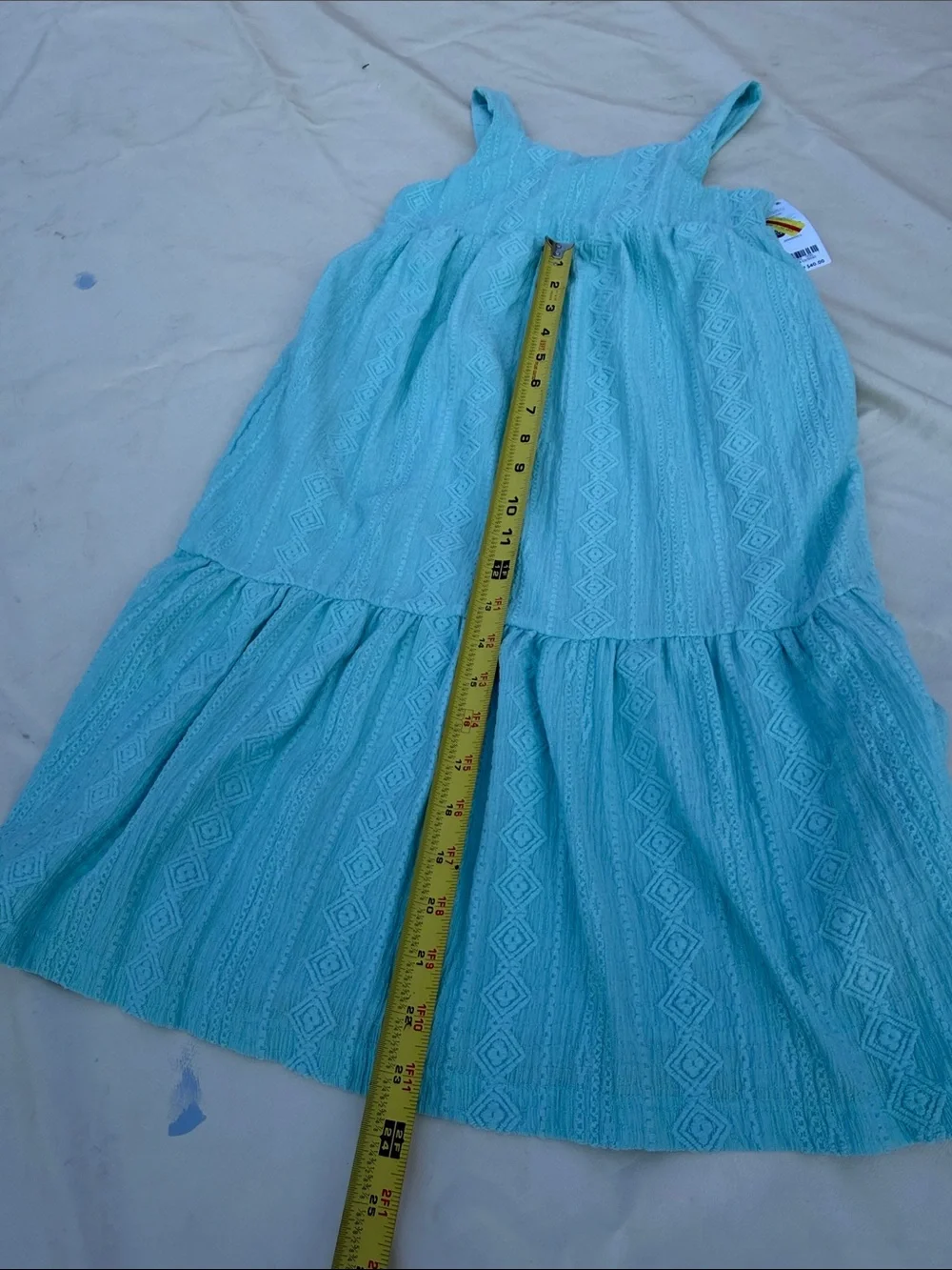 Carter's Girls Aqua Textured Sundress Sz 7
